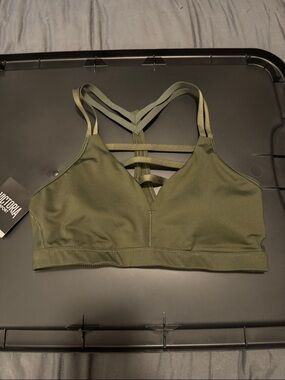 Victoria's Secret Olive Green Strappy Sports Bralette